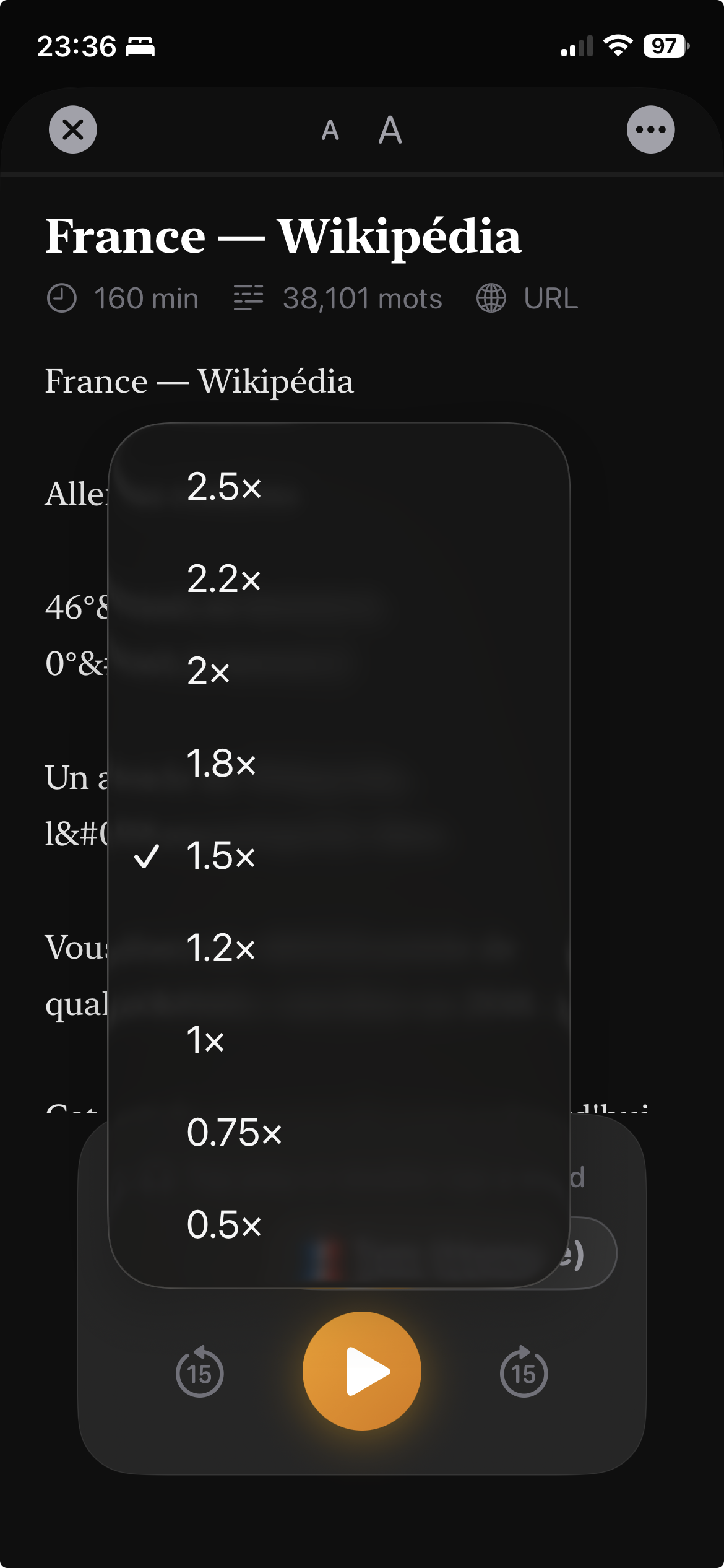 Contrôle de vitesse